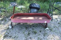 Vintage Red Wagon NO WHEELS