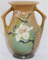 Roseville Magnolia Z-Handle Vase 7.5"