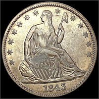 1843 Seated Liberty Half Dollar CLOSELY