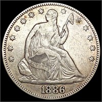1886 Seated Liberty Half Dollar LIGHTLY