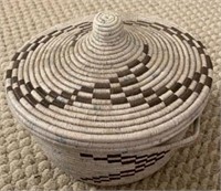 African Hand Made Basket with Cover