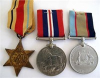 Three World War11 medals unnamed