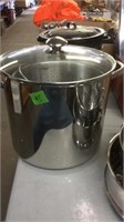 STAINLESS STEEL STOCK  POT CHEF'S MARK W/  STRAIN