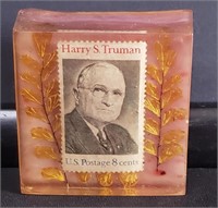 Harry S. Truman Postage Stamp Paperweight