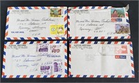 4 Philippines Air Mail Envelopes with Stamps