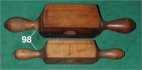 Pair of wooden screw boxes