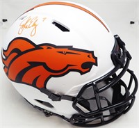 John Elway Autographed Denver White Helmet Beckett