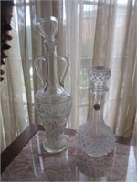 decanters, one crystal.