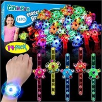 14 Pack LED Light Up Fidget Spinner Bracelets