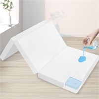 Waterproof Tri Folding Mattress Pad Single Size,