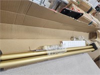 72 to 144 inch gold curtain rod