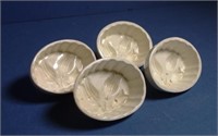 Four Spode antique jelly moulds