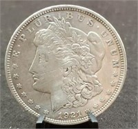 1921-D Morgan Silver  Dollar,  AU