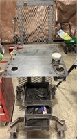 METAL SHOP TABLE W/ MISC. HARDWARE