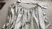 C2) Custom-made curtain and valance.  measures