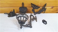 2 Pair of Cast Iron Candle Holders