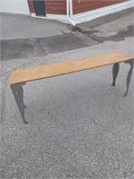 Table à pattes de métal 16'' x 72'' x 29''