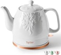 toptier electric tea kettle white