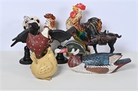 Birds, Chickens, Duck & Horse Carved Collectibles