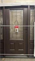 Leaded glass exterior door