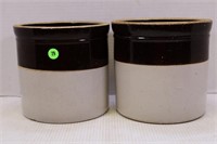 1 & 2 GALLON STONEWARE CROCKS