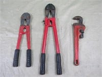 Pipe wrench - rigid B & D , 2 ct bolt cutters