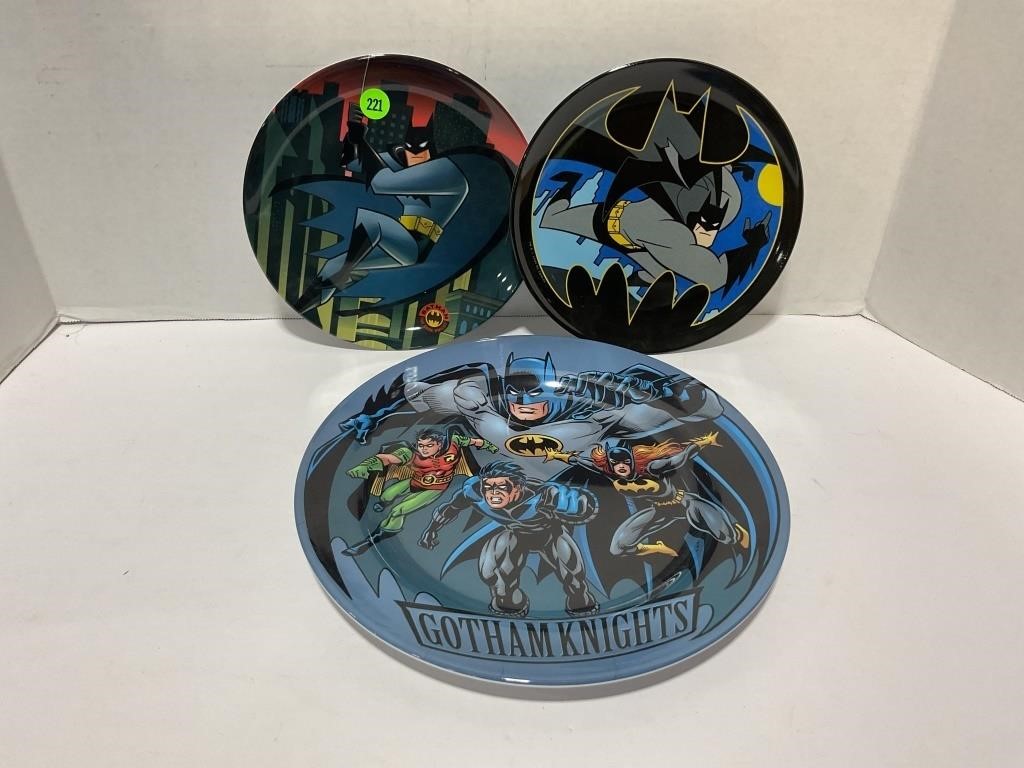 A lot of three Batman plates