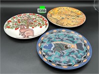 3 Austrailian Fine China Artist Dishes