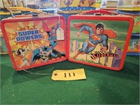 Superman DC vintage metal lunch boxes