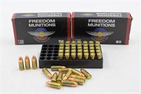 (2X) 50 RDS Freedom 9mm 115 GR Ammunition