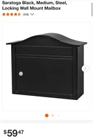 Architectural Mailboxes Black Wall Mount Mailbox