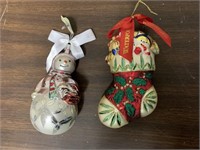 LOT OF 2 WATERFORD CHRISTMAS ORNAMENTS