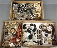 Large group of fashion jewelry & parts including