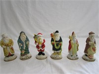 Collectable Old World Santa Figurines Ceramic