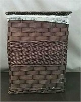 Wicker Laundry Hamper With Liner, Approx.