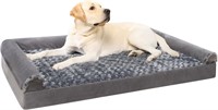 MIHIKK Orthopedic Dog Bed - 41x27x7 Inch Grey