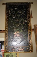 Wood wall hanging décor piece. Measures 48" x