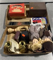 Misc, Vintage Lot of Toys, Dolls, Candle Holders,