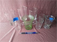 (6) Vintage Clear Glass Glasses, Juice Glasses