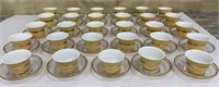 Service for 29 demitasse cups & saucers