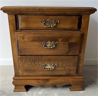 Mid Century 3 Drawer Solid Wood Night Stand