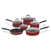 Cuisinart 11pc Red Non-Stick Cookware Set