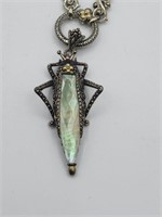 Barbara Bixby Sterling /18k Gemstone Grasshopper