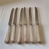 6 Sterling Handled Knives