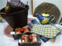 NEW Place Mats / tea Pot / Tea Cozy / Baskets