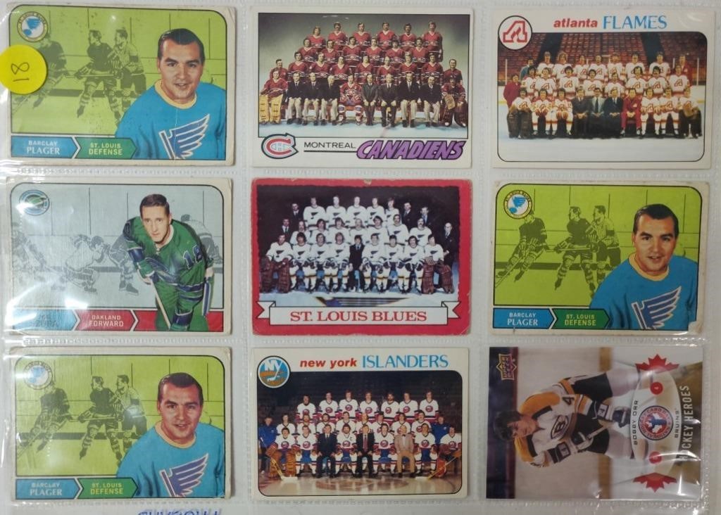 9 Vintage OPC Hockey Cards