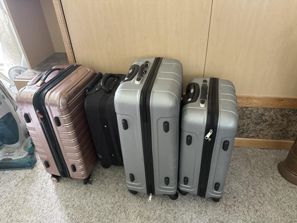 4 suitcases