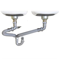 SnappyTrap Drain Kit for Double Bowl Sinks