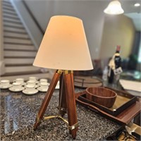 Nautical Tripod Wood Table Lamp