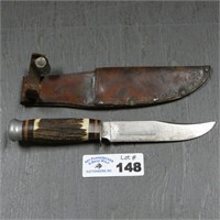 Edge Brand, Germany Stag Handle Knife & Sheath